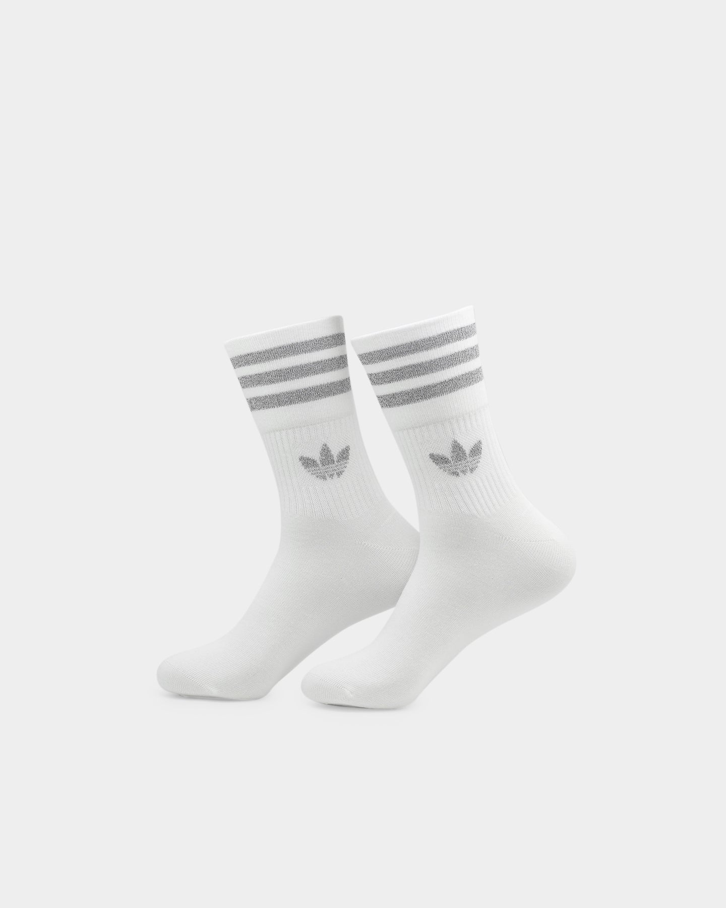 Adidas Crew Socks 2-Pack - Black/Reflective Athletic Socks for Men & Women - Comfortable Sports Socks for Running, Gym & Everyday Wear