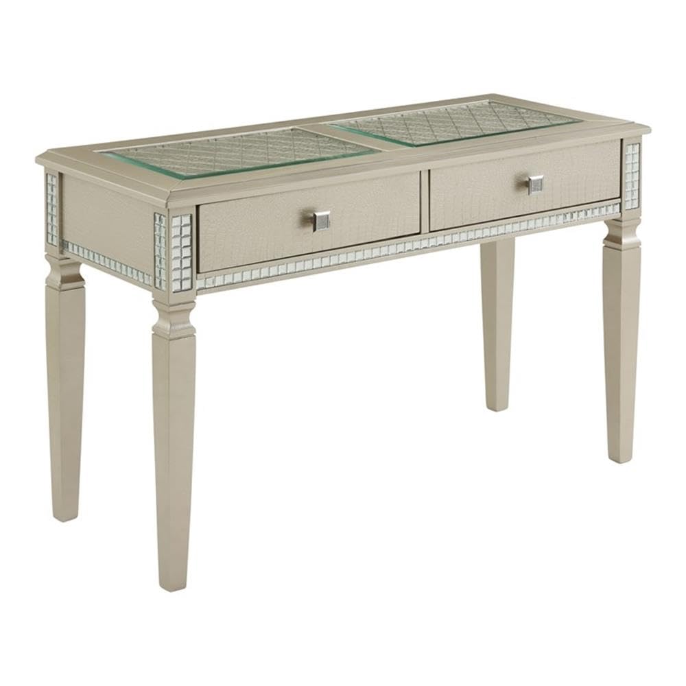 Diffin Transitional Wood Coffee Table Set - 3-Piece Silver for Living Room