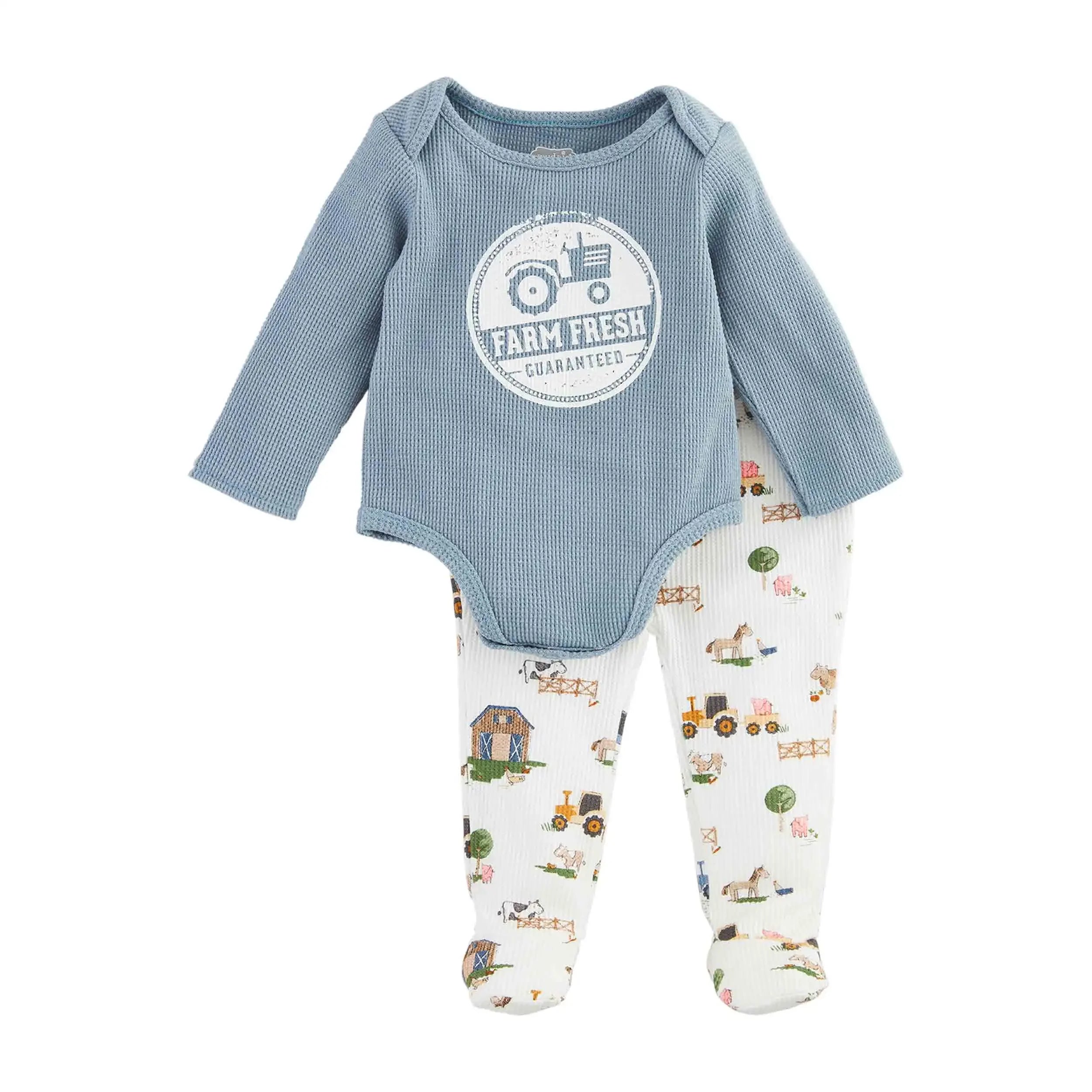 Farm Fresh Two Piece Set - Organic Cotton Women's Outfit for Casual Wear & Summer Fashion