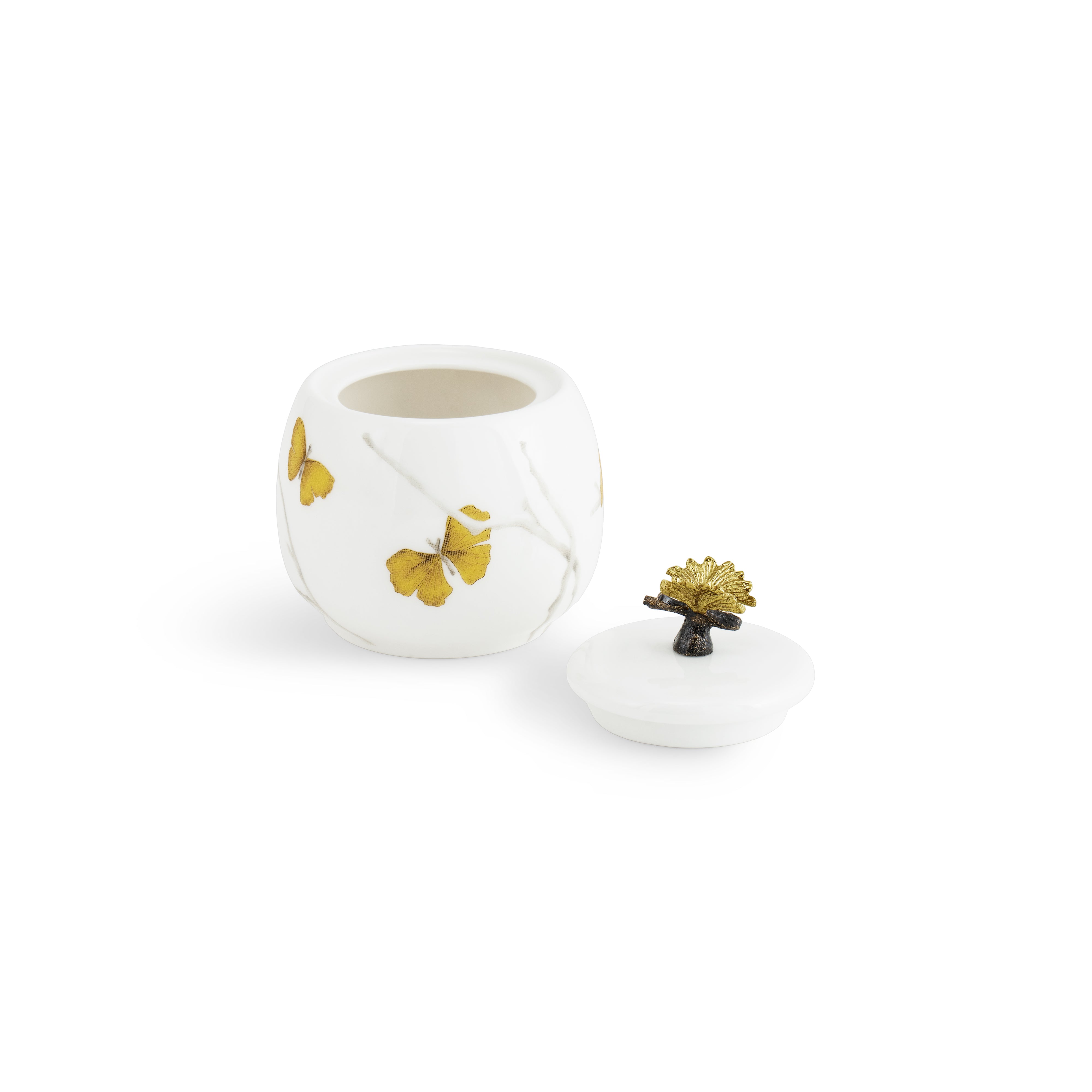 Elegant Butterfly Ginkgo Porcelain Tea Set - 16-Piece Handcrafted Floral Tea Service for Afternoon Tea, Gift & Home Decor - Perfect for Tea Parties, Bridal Showers & Chinese Tea Ceremonies