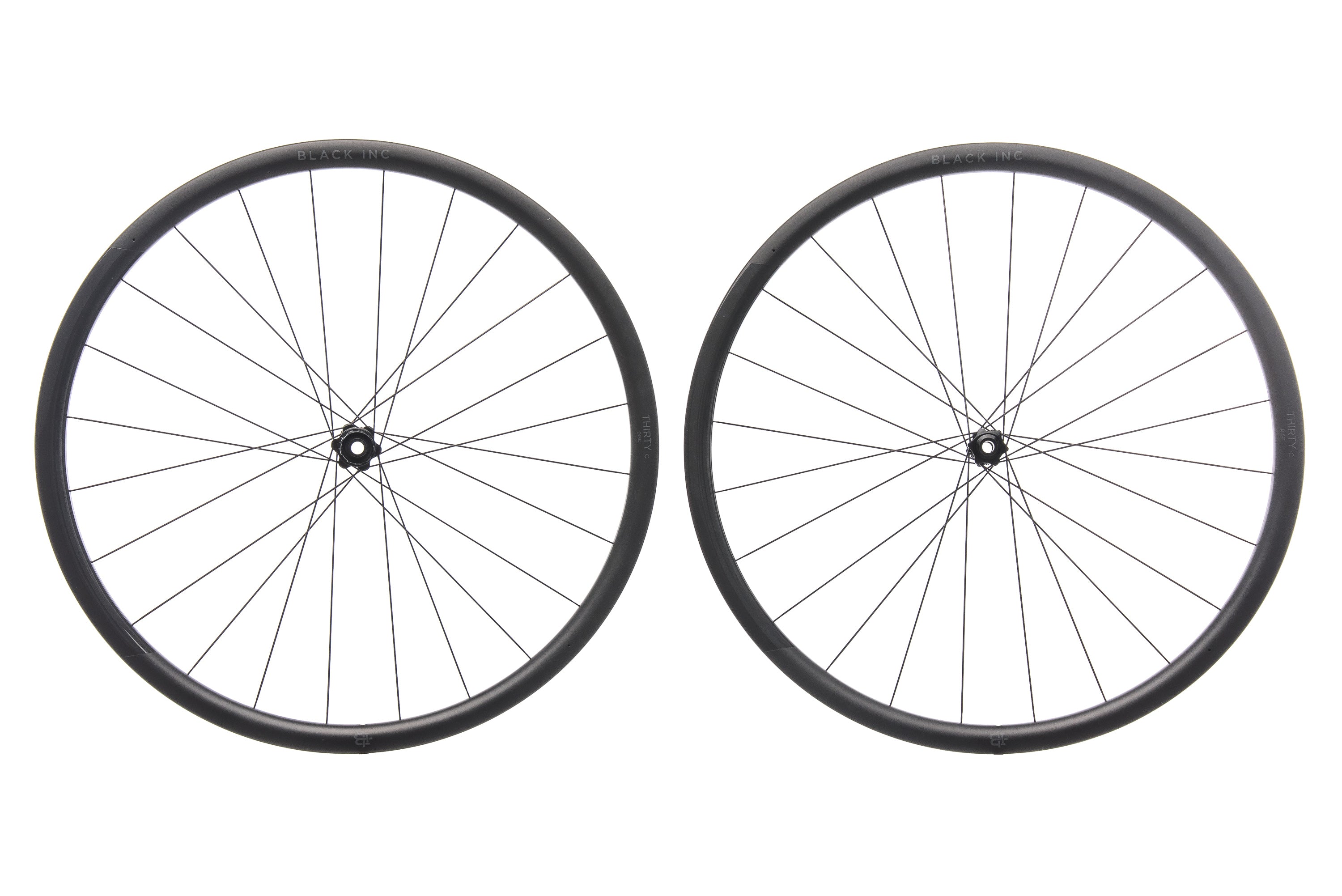 Black Inc THIRTY Carbon Clincher 700c Wheelset - Lightweight Road Bike Wheels for Racing & Performance Cycling | High-Speed Training & Competitive Road Riding
