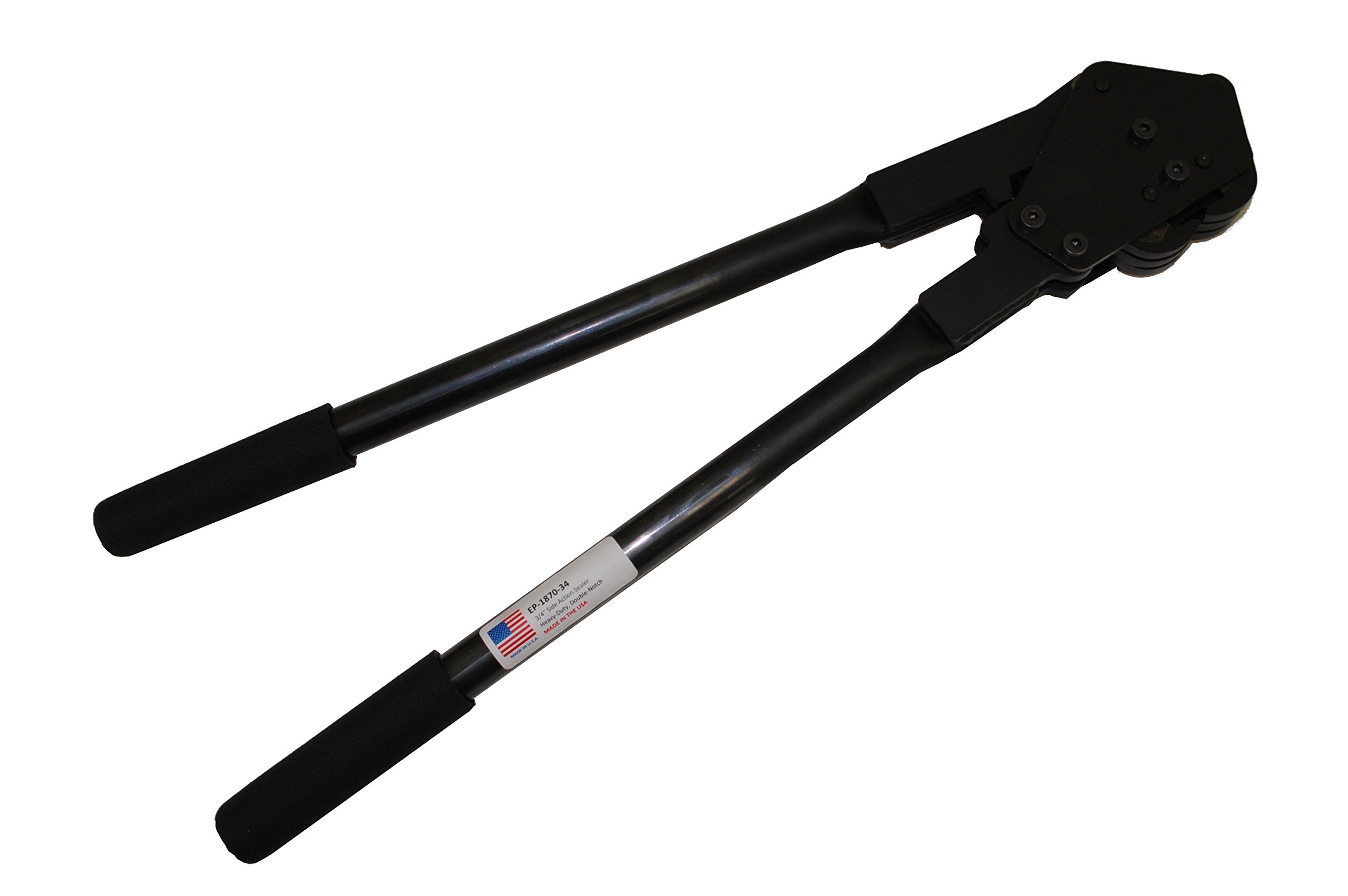 Heavy Duty Steel Sealers & Cutters - Double-Notch Side Action Sealer for 3/4
