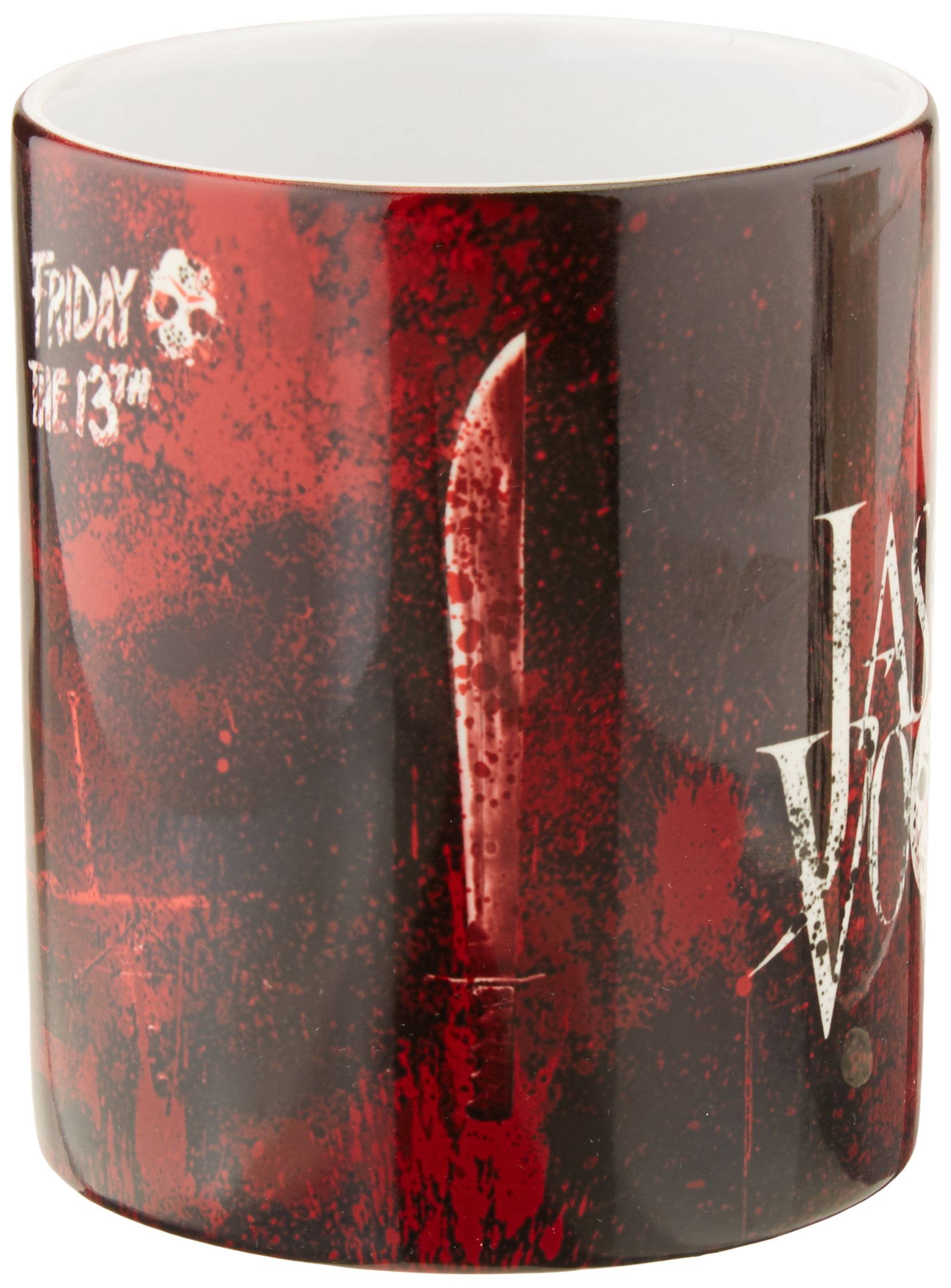 Friday the 13th Jason Horror Movie Morphing Mug - Black Ceramic Coffee Cup for Halloween, Horror Fans & Movie Lovers - Perfect for Scary Movie Nights & Gifts