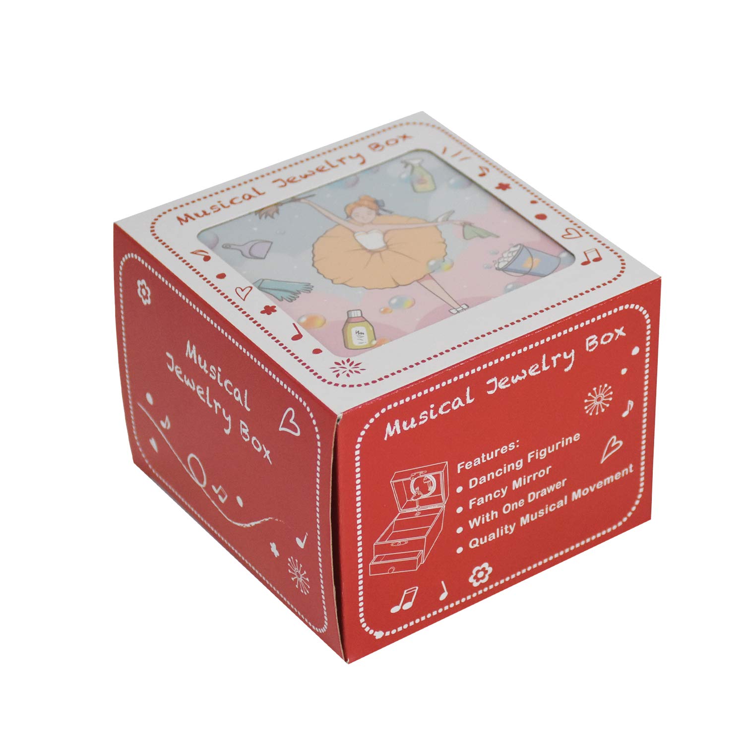 Girl's Swan Lake Music Jewelry Box - Kids Gift for Birthdays
