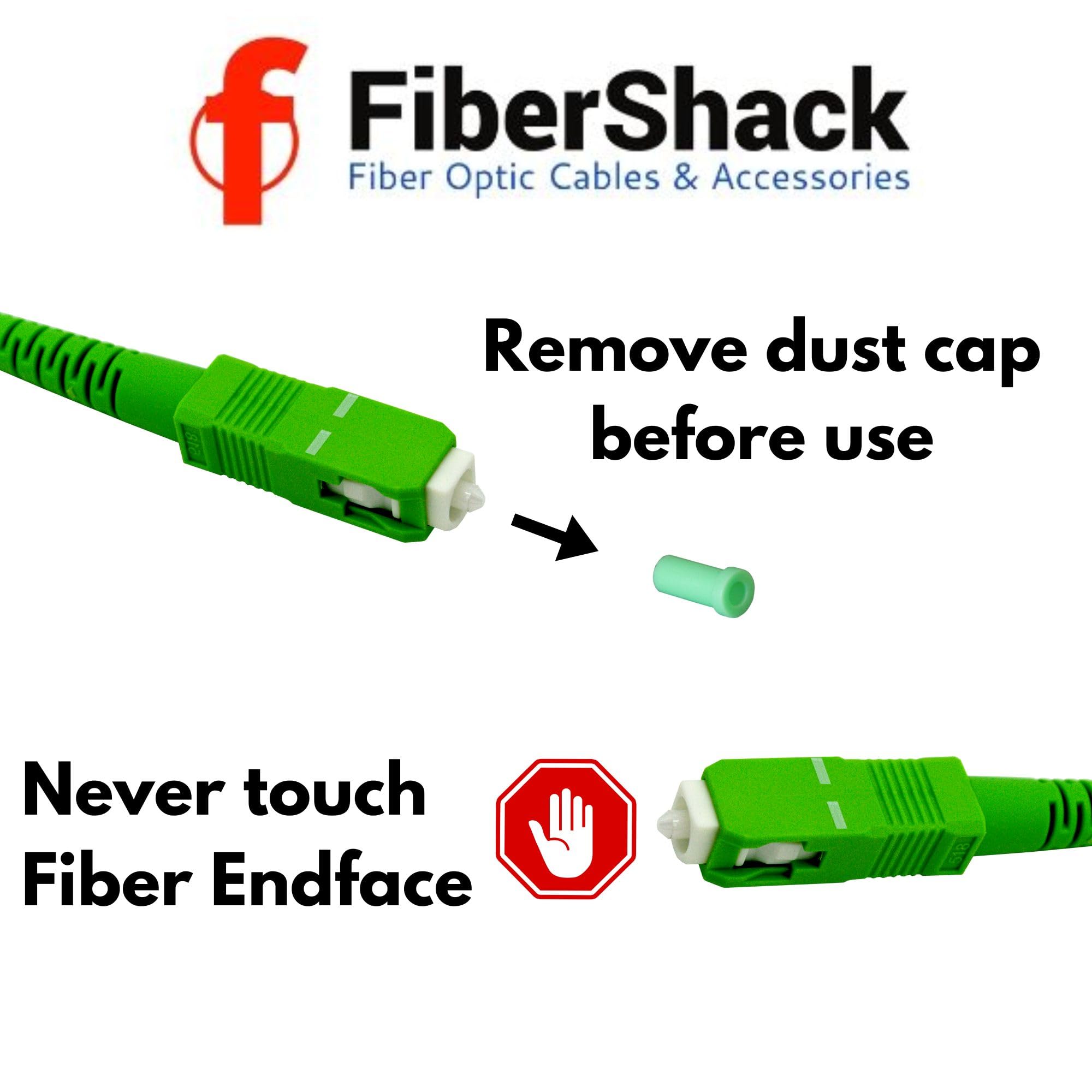 High-Speed 30ft SC/APC to SC/APC Single Mode Fiber Optic Patch Cable - 10M Simplex Optical Internet Cable for Home & Office Networks - Perfect for Fiber Internet, CCTV, and Network Extensions