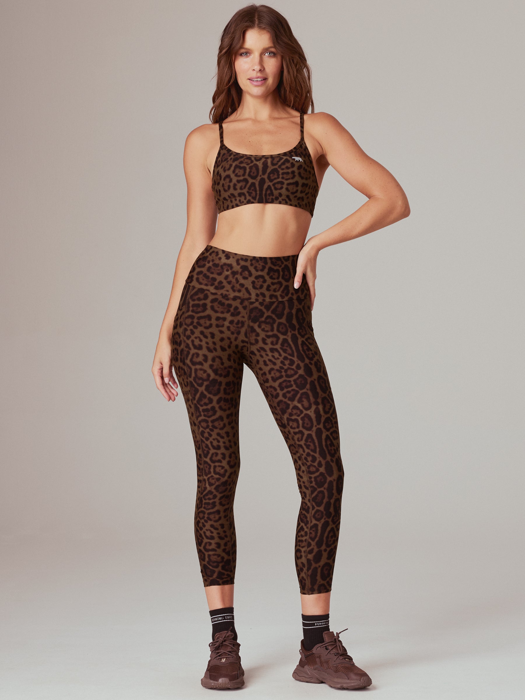 Power Luxe 7/8 Pocket Tights for Women - High Waisted Yoga Leggings with Side Pockets - Moisture Wicking Workout Pants for Running, Gym & Everyday Wear