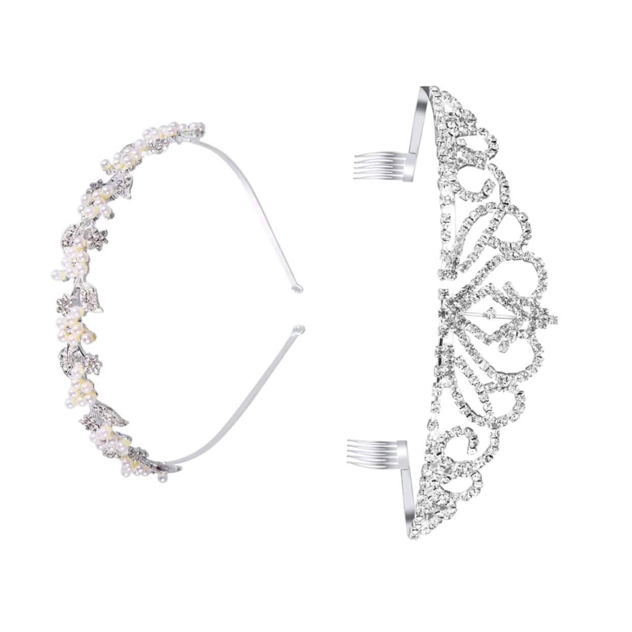Abaodam 4-Piece Wedding Headband Set - Rhinestone Crystal Bridal Tiara for Bride, Birthday Party, Miss Crown Hair Accessories | Perfect for Weddings, Bachelorette Parties & Special Occasions