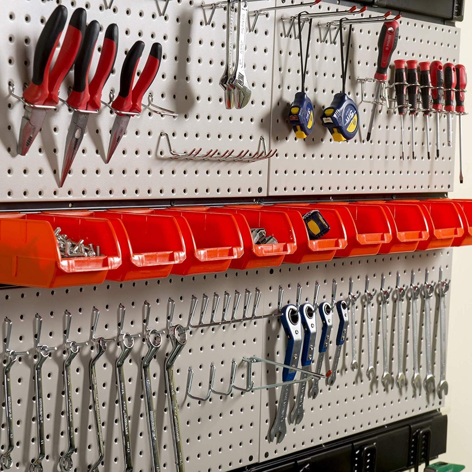 Ultrawall Pegboard Wall Organizer - 48x36 Inch Garage Storage Panel with Hooks & Storage Bins - Heavy Duty Tool Board for Workshop, Garage & Home Organization - Includes 72pcs Accessories
