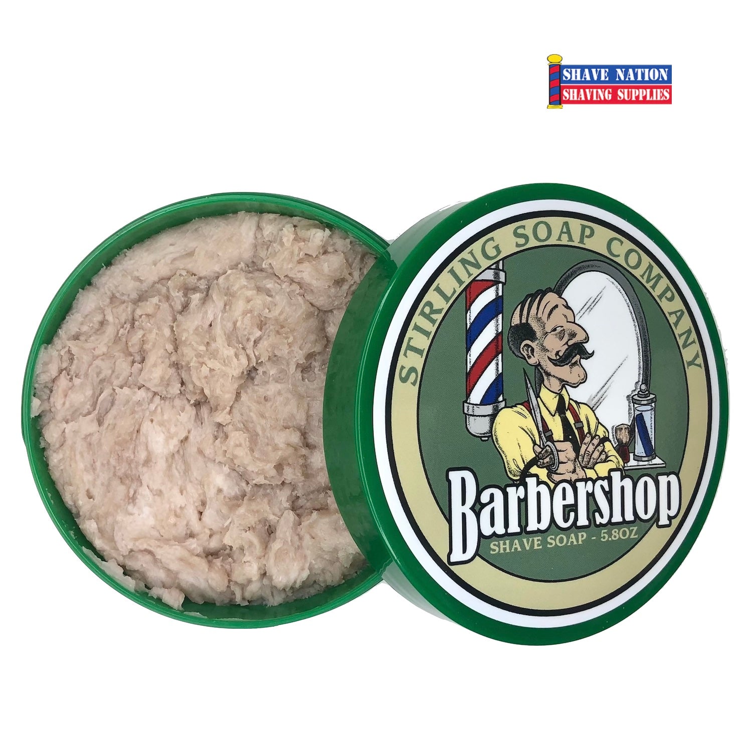 Premium Stirling Shaving Soap for Men - All-Natural Ingredients for Smooth Shaving - Perfect for Wet Shaving & Beard Care at Home or Travel