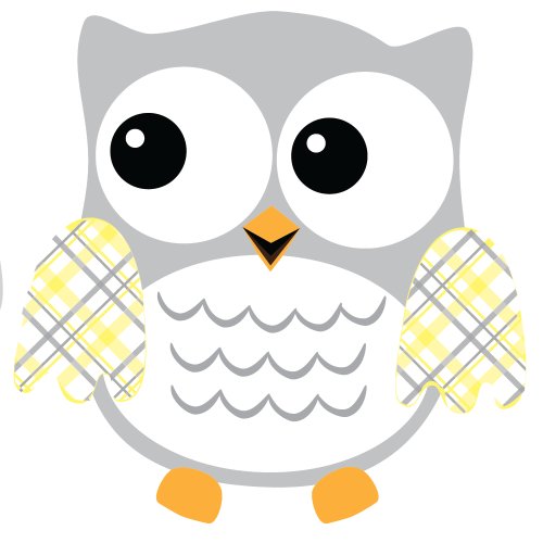 Fat Owl: Yellow & Gray