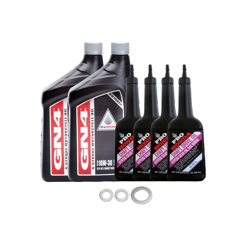 TUSK Drivetrain Oil Change Kit with Pro Honda Oil - Compatible with Honda Pioneer 1000-5 Deluxe 2022-2024 Models | Complete ATV/UTV Maintenance Solution for Off-Road Adventures & Farm Work