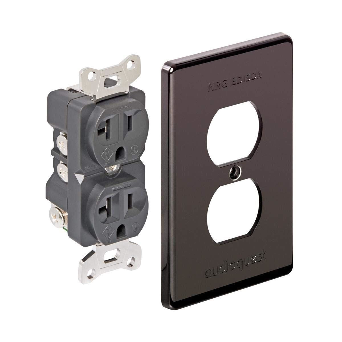 AudioQuest NRG Edison Duplex 20 AMP AC Power Wall Outlet - High-Performance Electrical Outlet for Home Theater & Audio Systems