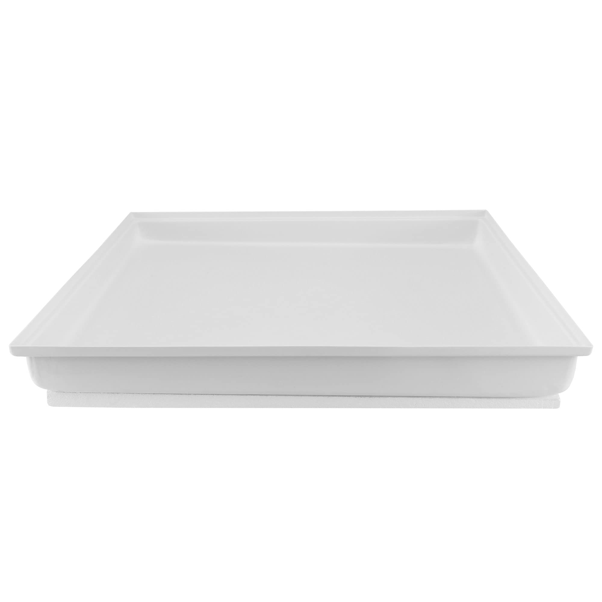 RecPro RV Shower Pan 27x24x4 Inches - White Corner Drain Shower Base for Campers & Motorhomes | Durable Fiberglass RV Shower Floor Replacement | Perfect for RV Bathroom Renovations & Upgrades
