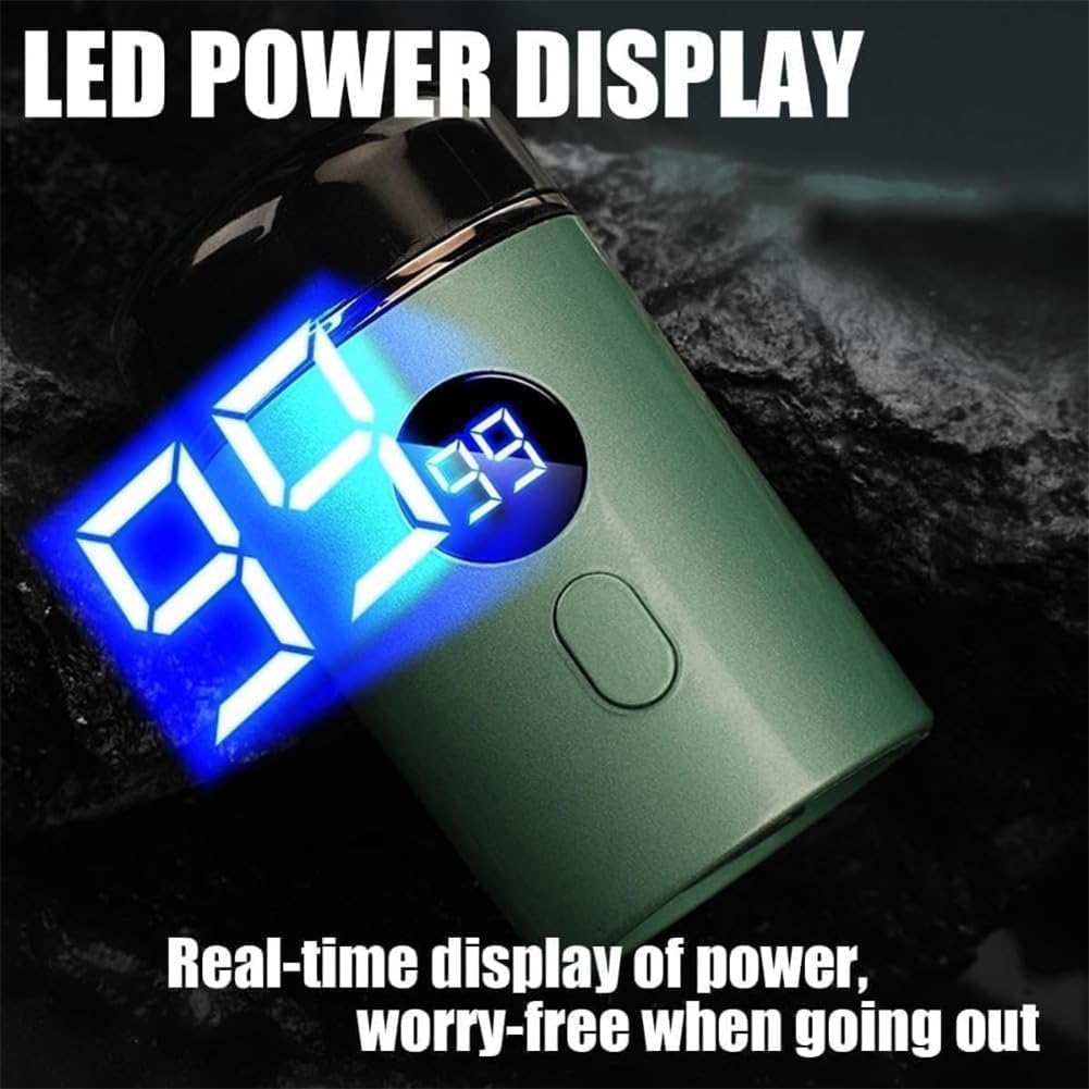 Vishopee Upgraded Mini Portable Electric Shaver for Men - IPX7 Waterproof USB Rechargeable Travel Razor - Perfect for Home, Office & On-the-Go Grooming (Blue)