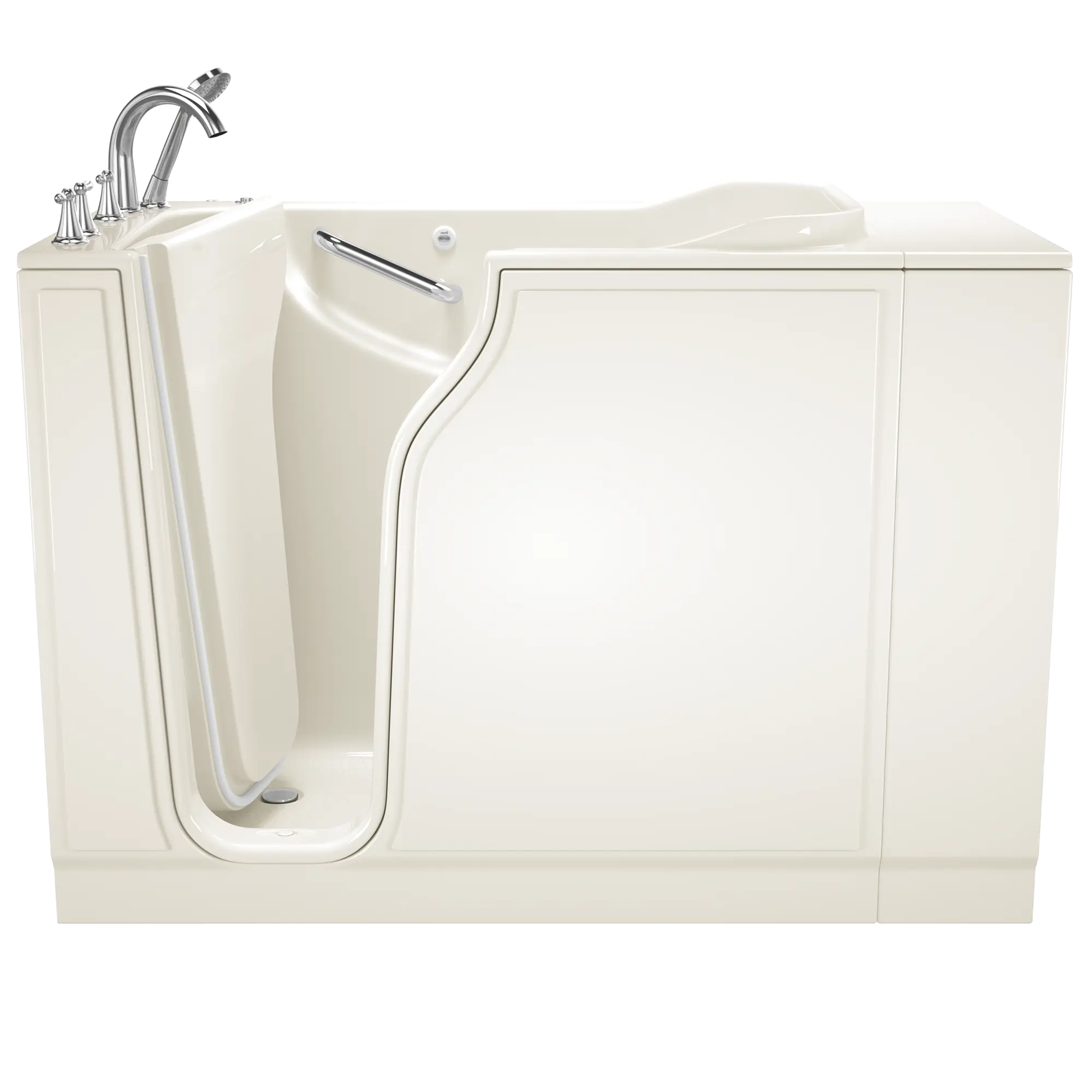 30x52 Inch Gelcoat Walk-In Bathtub with Whirlpool Massage System - Left Hand Door & Drain - Ideal for Elderly & Mobility Needs - Relaxing Spa Experience at Home