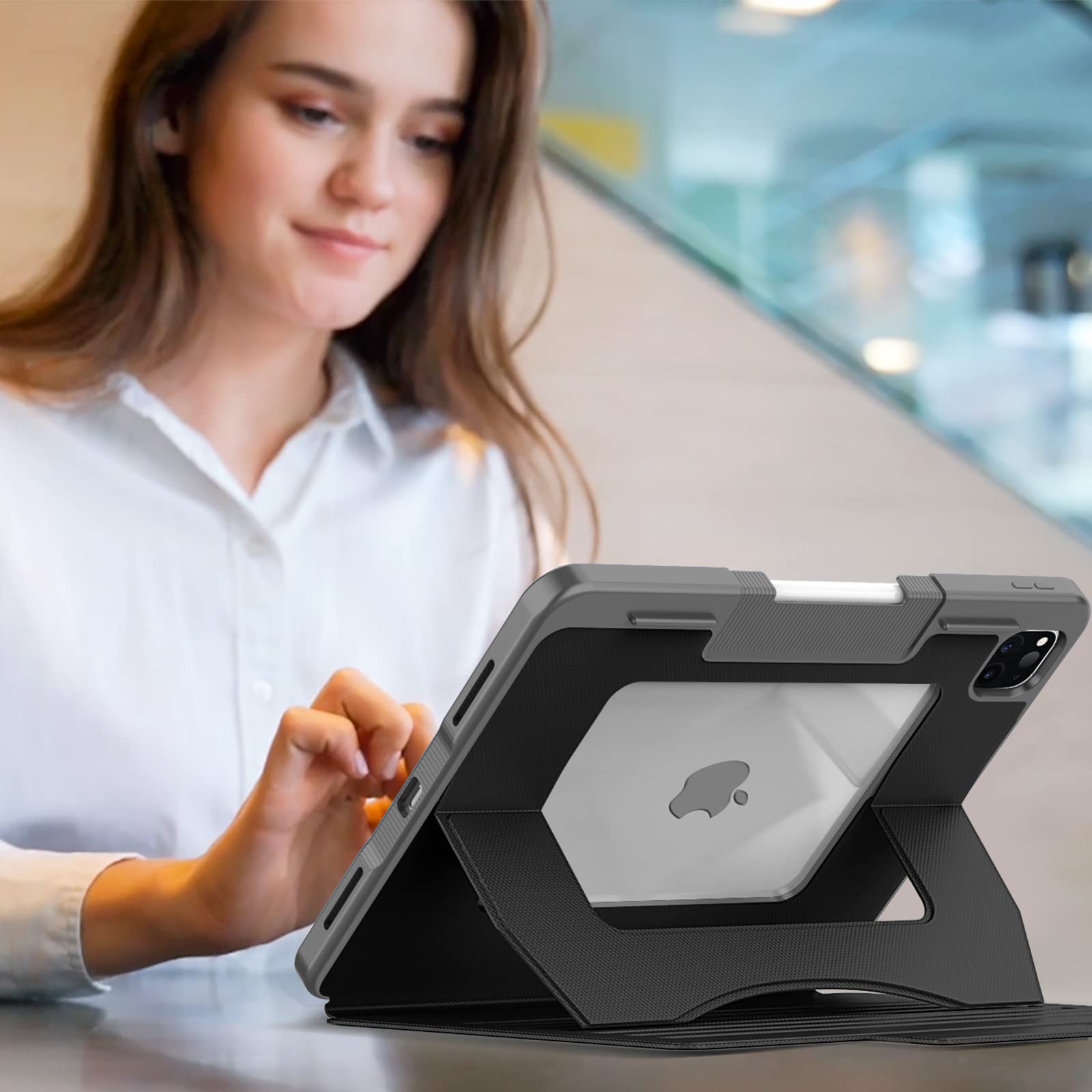 OCYCLONE iPad Pro 11 Inch Case (4th/3rd/2nd/1st Gen 2022-2018) - Magnetic Stand with 6 Viewing Angles, Apple Pencil Holder & Auto Sleep/Wake - Protective Cover for iPad Pro 11