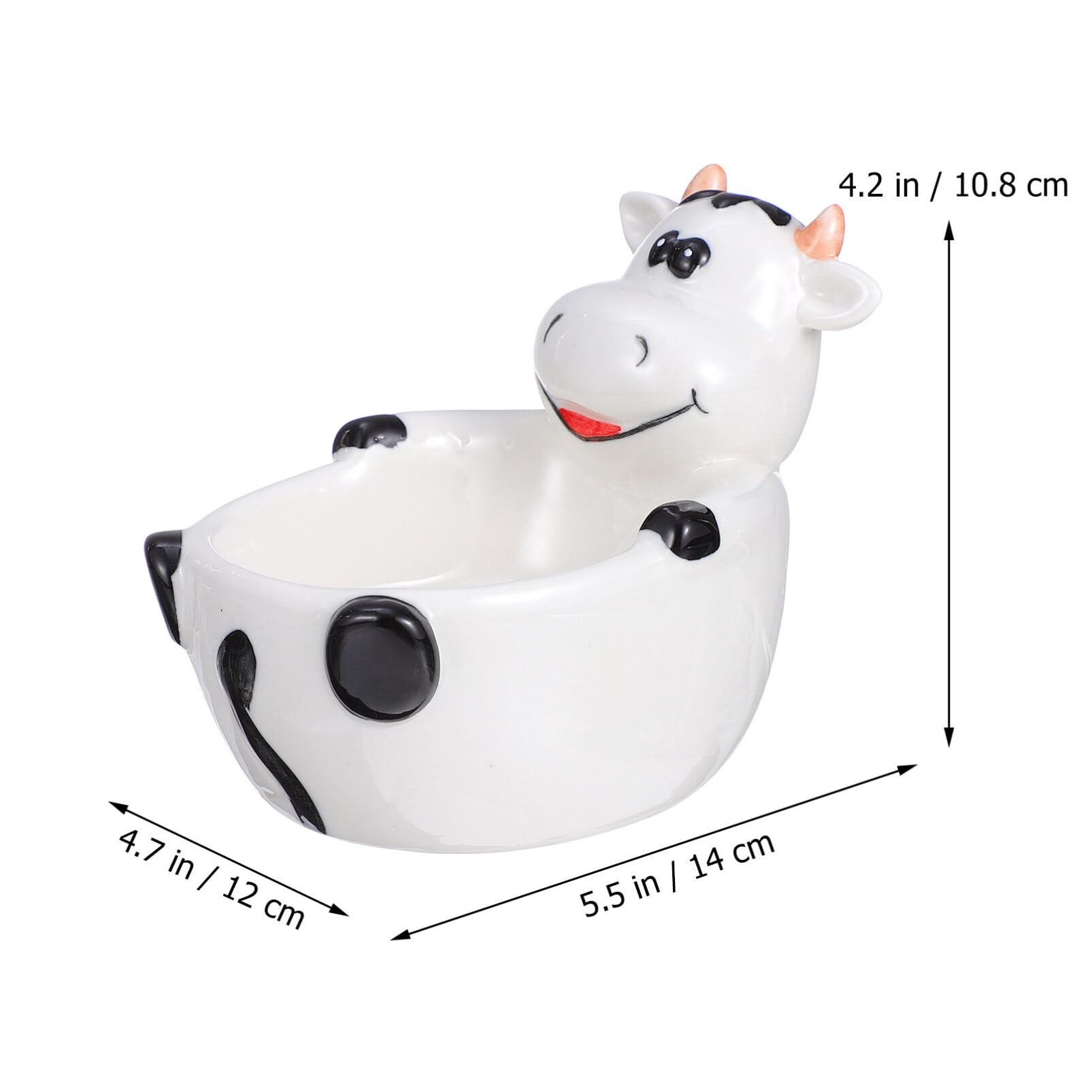 Premium Ceramic Mixing Bowls Set - 3-Piece Cow Print Salad, Fruit & Cereal Bowls for Kitchen | Decorative Porcelain Serving Bowls for Desserts, Snacks & Breakfast | Perfect for Home, Restaurants & Gifts