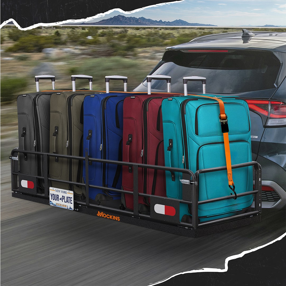60x24x14 Heavy Duty High Rail Hitch Cargo Carrier - Perfect for Road Trips, Camping & Outdoor Adventures