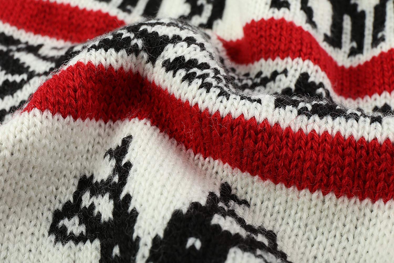 Vintage Knit Ugly Christmas Dog Sweater - Reindeer Holiday Festive Pet Apparel for Small Dogs (Back 12
