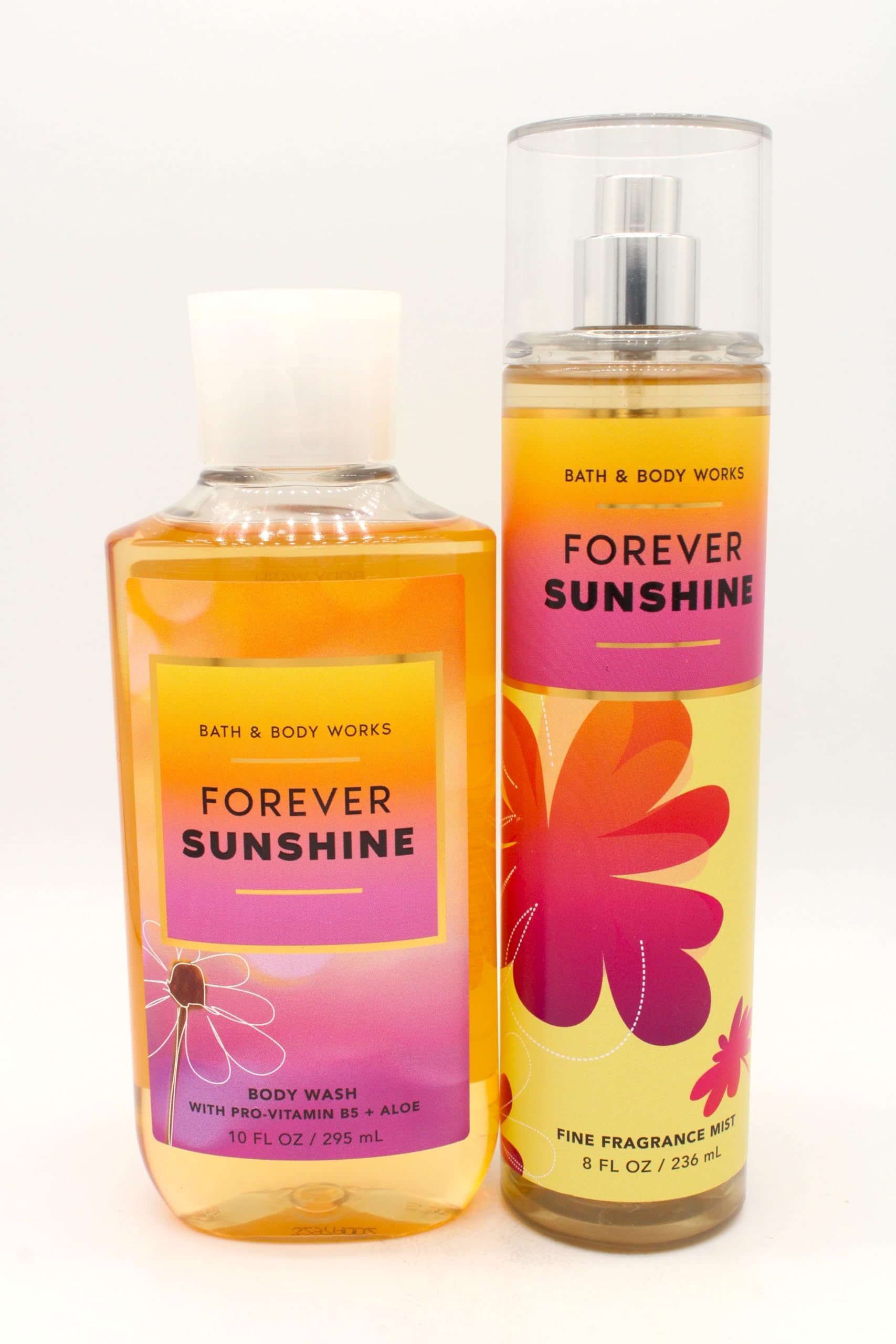 Forever Sunshine Bath & Body Set - Fine Fragrance Mist & Shower Gel Bundle | Fresh Floral Scent for Daily Shower & Relaxation