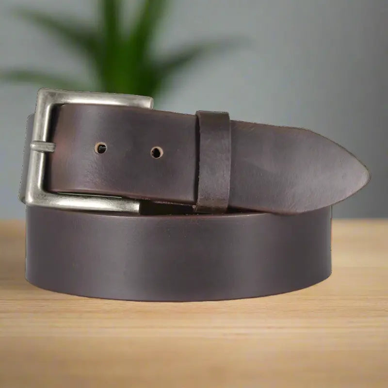 Premium Genuine Leather Belt for Men with Removable Buckle - Classic Dress & Casual Belt for Office, Jeans & Everyday Wear