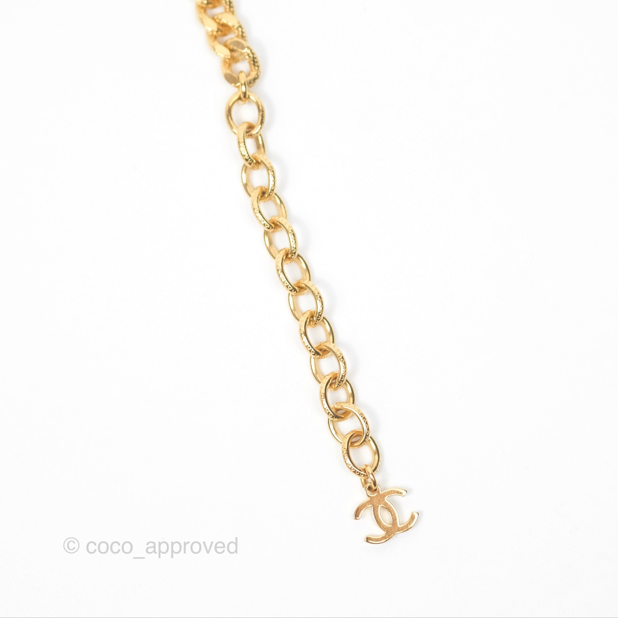 Chanel CC Crystal Necklace Choker in Gold Tone - Elegant Layered Statement Piece for Women | Perfect for Evening Parties, Date Nights & Special Occasions