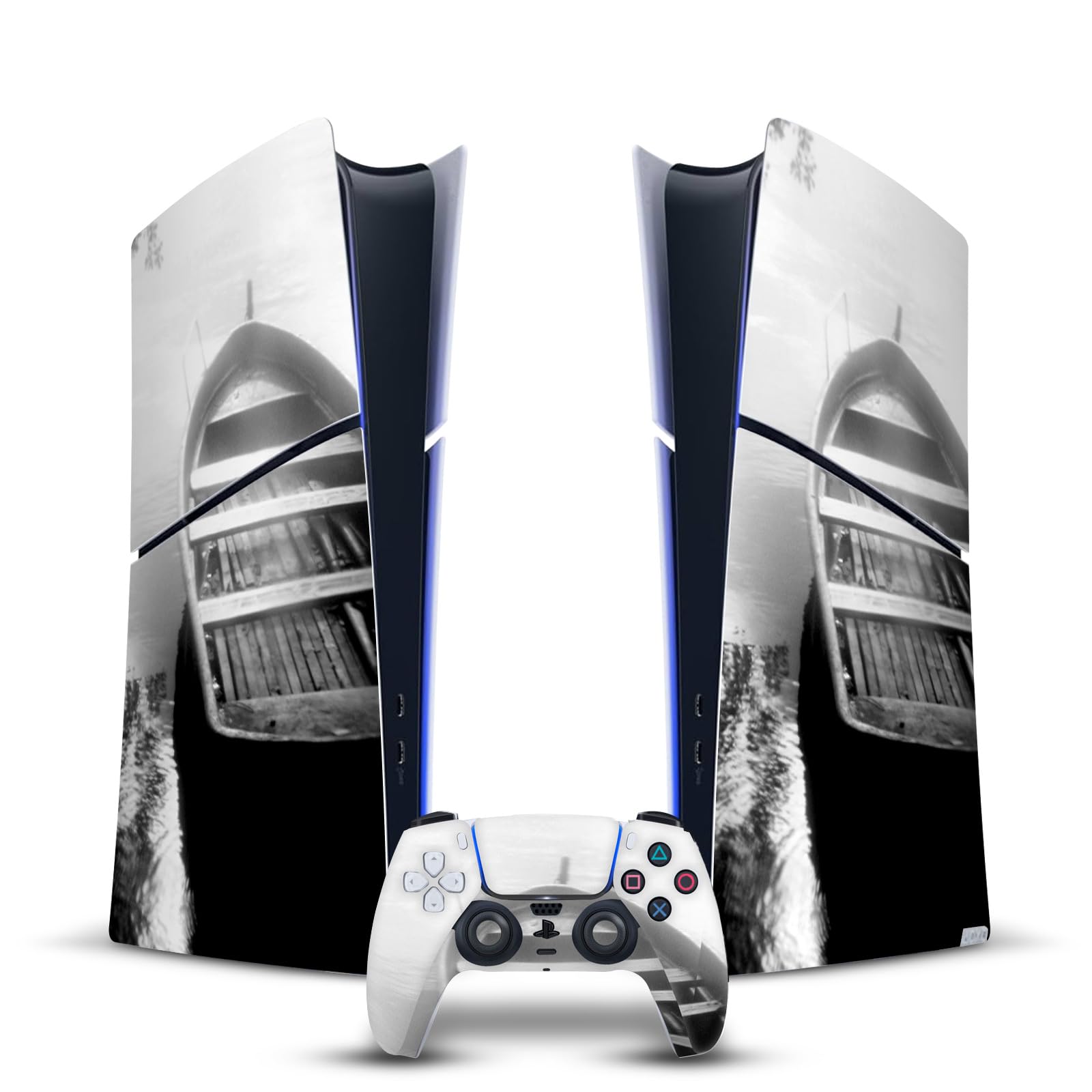 Official Licensed Dorit Fuhg Last Day of Summer Mix Art Vinyl Skin Sticker - Compatible with PlayStation 5 PS5 Slim & Digital Edition Console & DualSense Controller - Protective Decal for Gaming Setup & Personalization