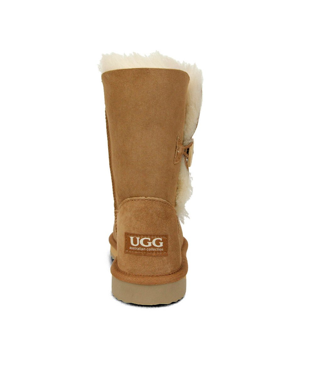 Women's UGG Premium Short Button Boots - Warm Winter Snow Boots for Women | Cozy & Stylish Ankle Boots for Cold Weather, Outdoor Activities & Casual Wear