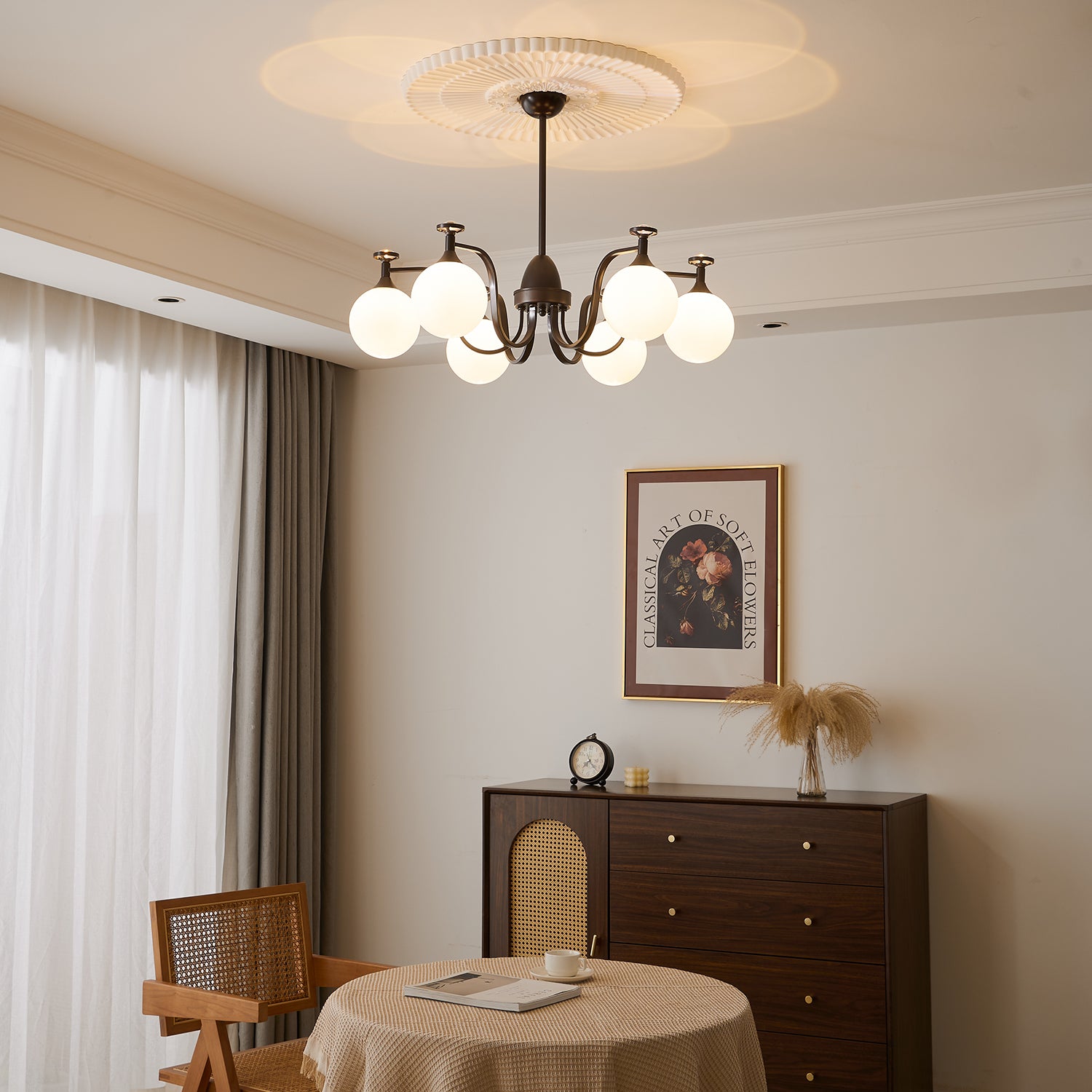 Isolde Crystal Chandelier - Elegant Modern Ceiling Light Fixture for Dining Room, Living Room & Bedroom | Perfect for Home Decor & Wedding Venues