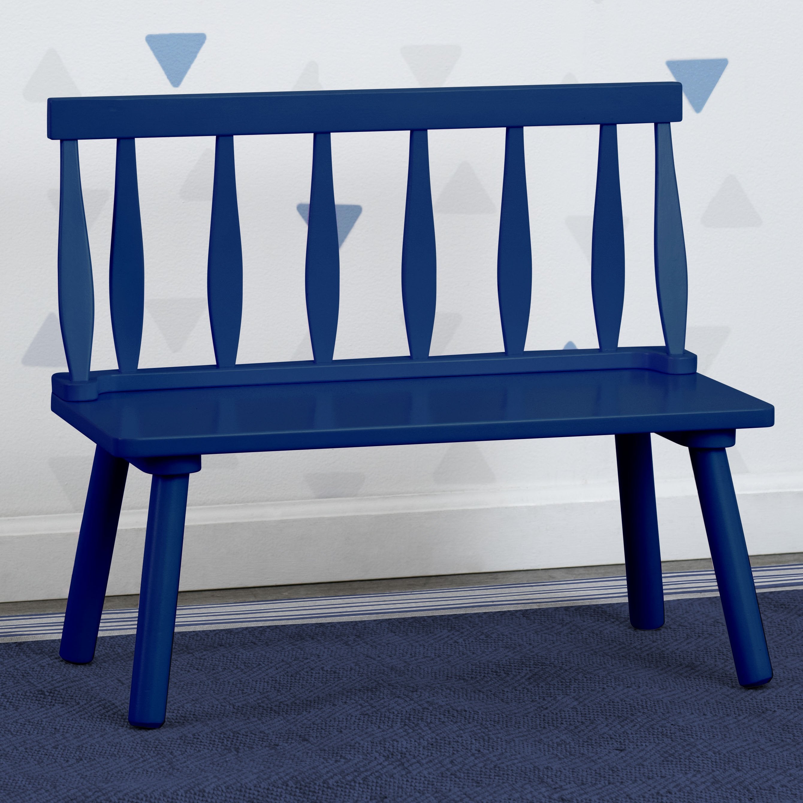 Kids Wooden Windsor Bench - Solid Wood Children's Chair for Playroom, Nursery & Bedroom - Perfect for Reading, Drawing & Relaxing
