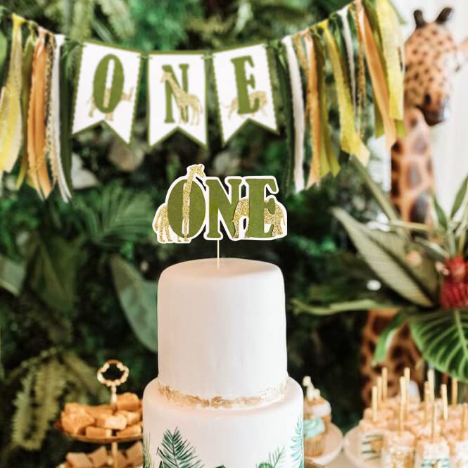 Wild One Jungle Hunt Birthday Decorations Set - First Birthday Banner, Cake Topper & Party Supplies for Boys & Girls | Perfect for Jungle-Themed 1st Birthday Parties & Baby Showers