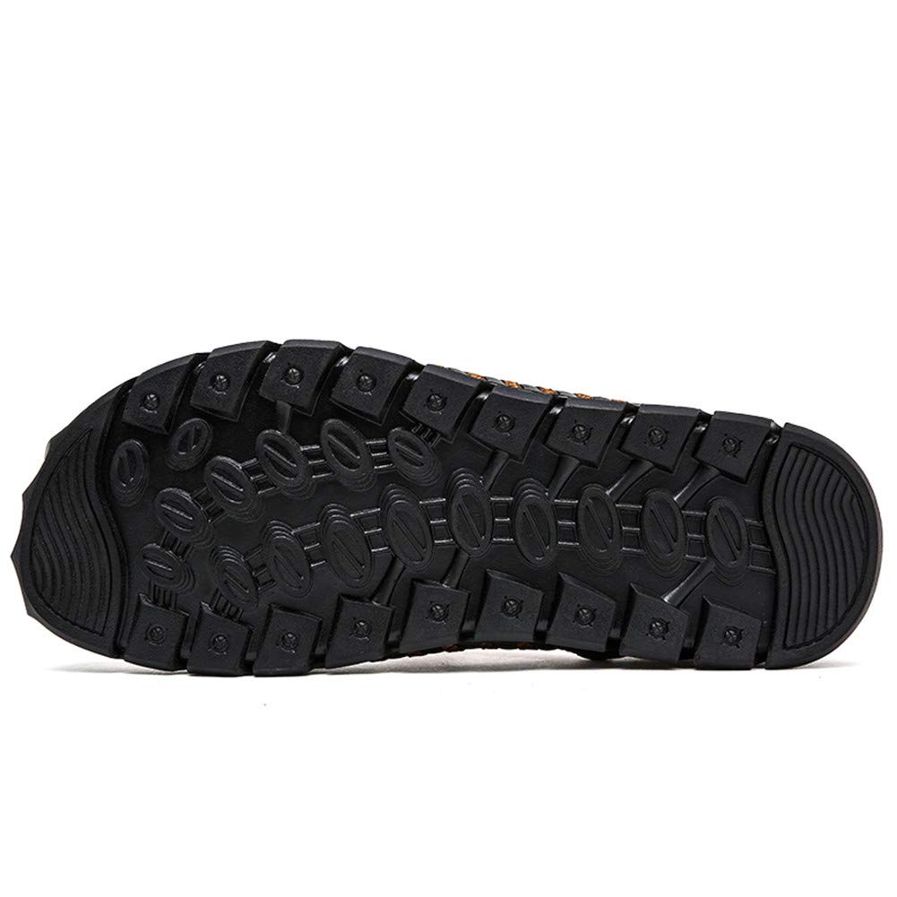 MizHome Men's Anti-Collision Toe Sandals - Slip-On Outdoor Hiking Shoes with Arch Support - Lightweight & Comfortable for Walking, Camping, and Beach Activities
