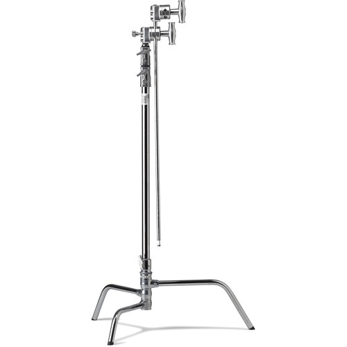 Kupo Master C Stand with Turtle Base - Heavy Duty Aluminum Light Stand for Photography & Video (Silver, 9.7ft) - Perfect for Studio, Outdoor Shoots & Film Production