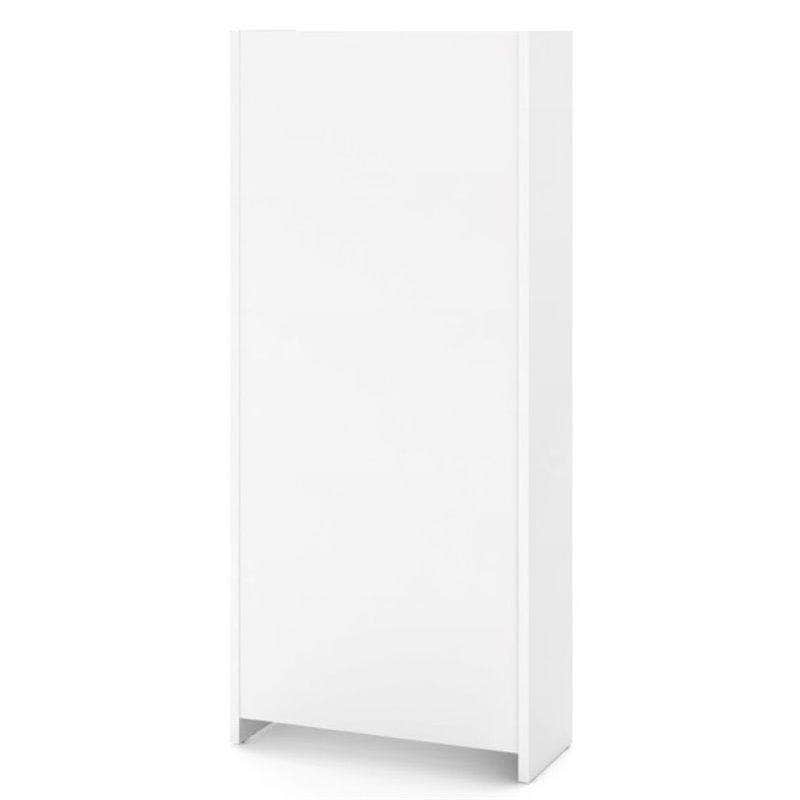 Pro Linea Standard 5 Shelf Bookcase - White Wooden Bookshelf for Home Office, Living Room & Bedroom Storage Organization