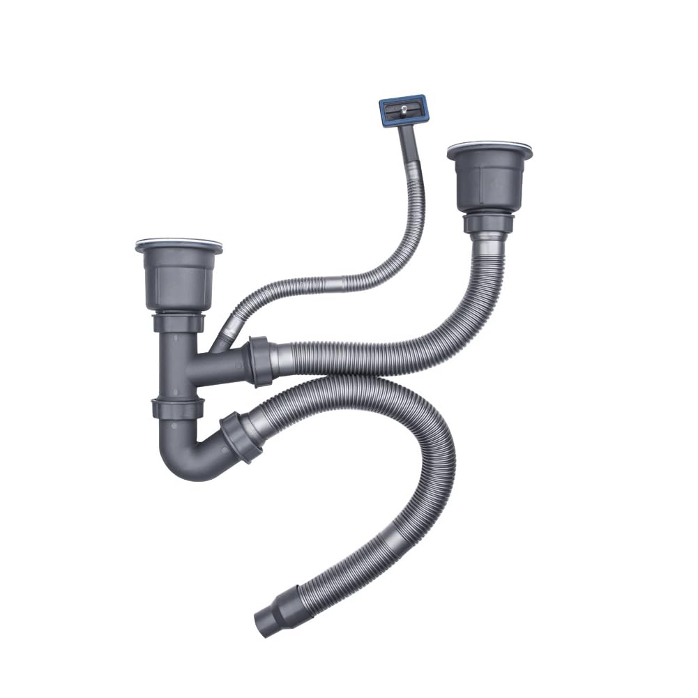 Flexible Kitchen Sink Drain Pipe - Expandable P Trap Replacement Kit for Bathroom & Restroom | Durable All-in-One Sink Drain System for Easy Installation (Perfect for Home Kitchen Renovation & Plumbing Maintenance)