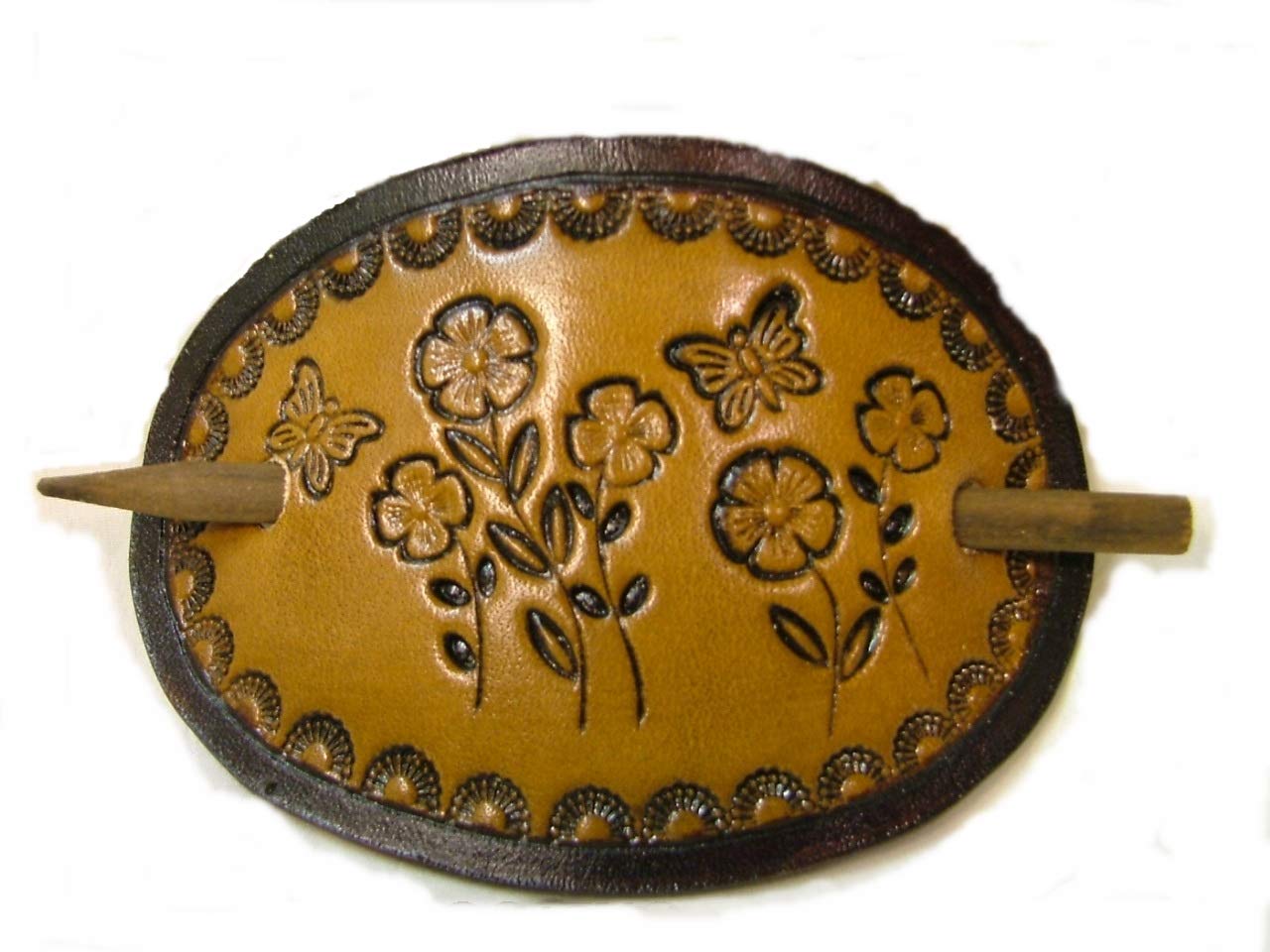 Elegant Leather Ponytail Barrette Hair Clip - Stylish Hair Accessory for Women & Girls - Perfect for Work, Parties & Everyday Use