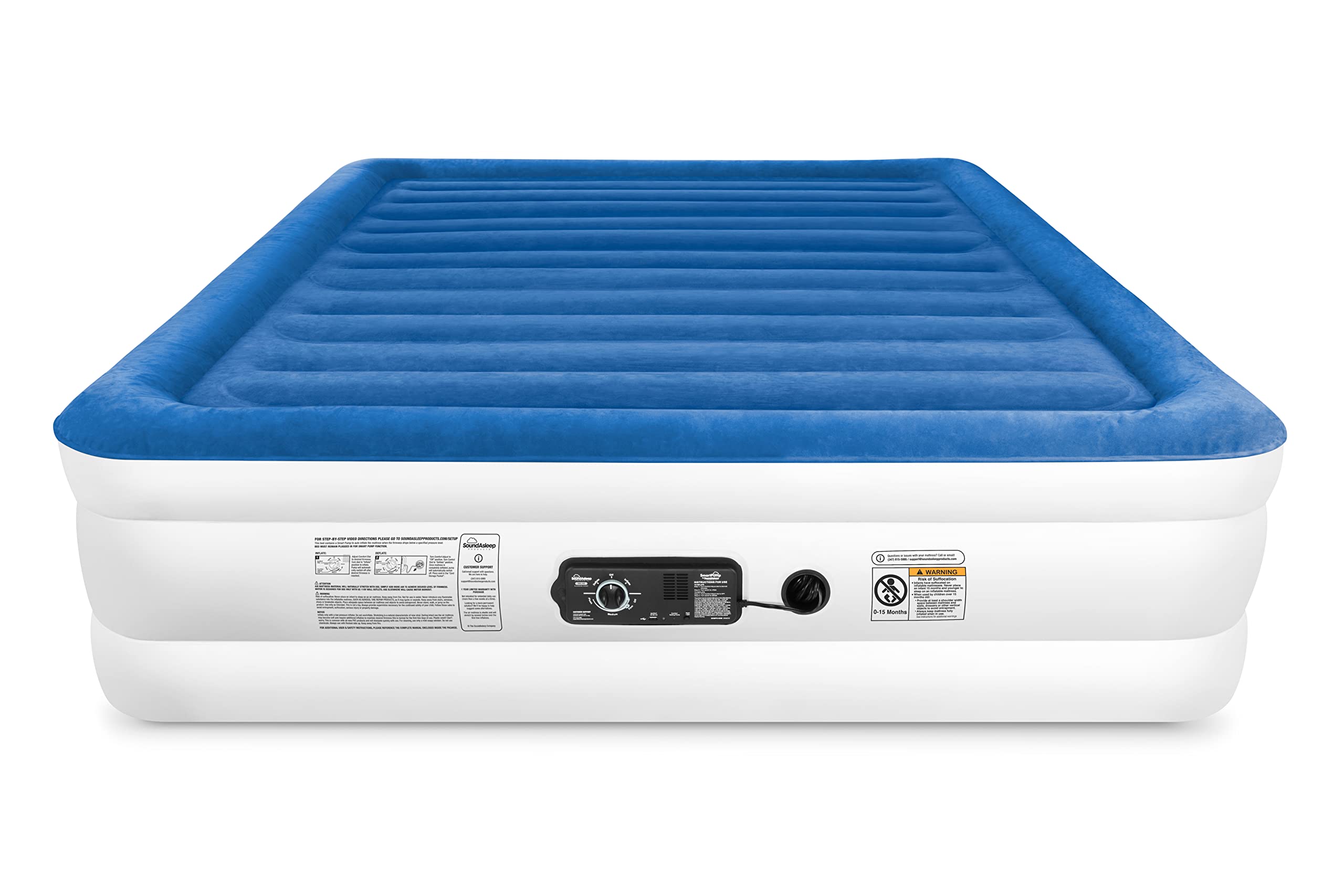 SoundAsleep CloudNine Series Air Mattress with Dual Smart Pump Technology - King Size Inflatable Bed for Home, Camping & Guest Use - Comfortable & Durable by SoundAsleep Products