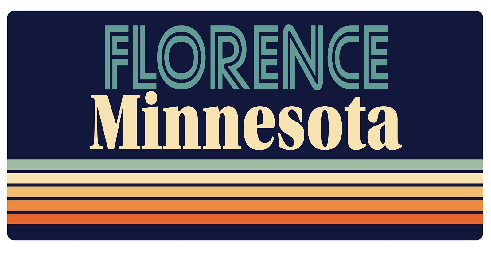 Florence Minnesota Retro Fridge Magnet - 5 x 2.5 Inch Vintage Souvenir for Refrigerator, Office, or Travel Memories | Perfect Gift for Collectors & Tourists