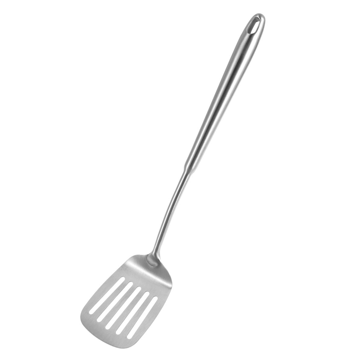 Stainless Steel Colander & Steak Turner Spatula - Hemoton Durable Kitchen Utensil with Round Handle for Cooking, Flipping & Draining - Perfect for Home Chefs & Restaurant Use