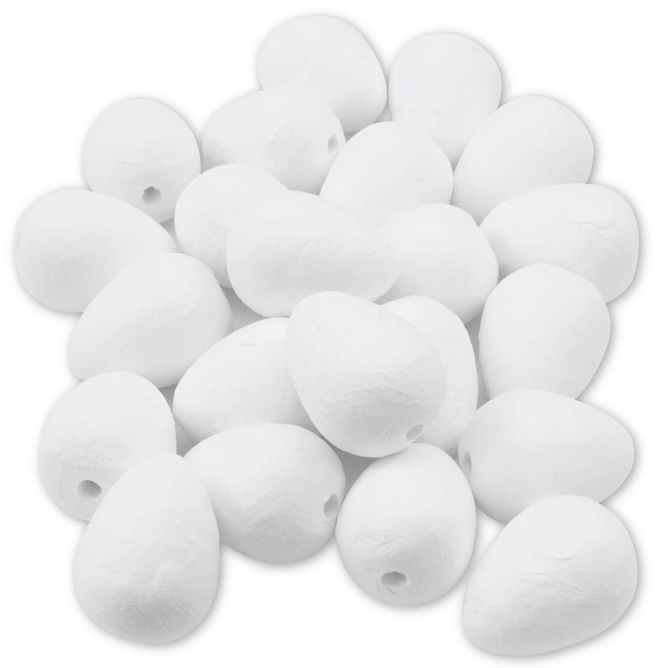 30mm Spun Cotton Easter Eggs - 22-Piece Bulk Pack for DIY Crafts, Party Decorations & Easter Basket Fillers - SPUNNYS