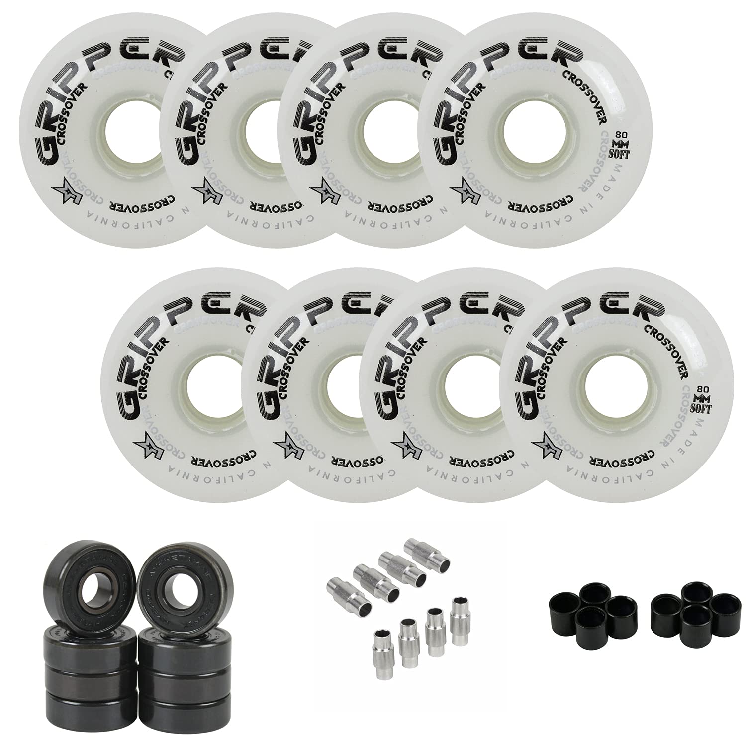 Labeda Gripper Roller Hockey Wheels with Hybrid Ceramic Bearings - Choose Your Color & Size for Indoor/Outdoor Hockey Games & Training