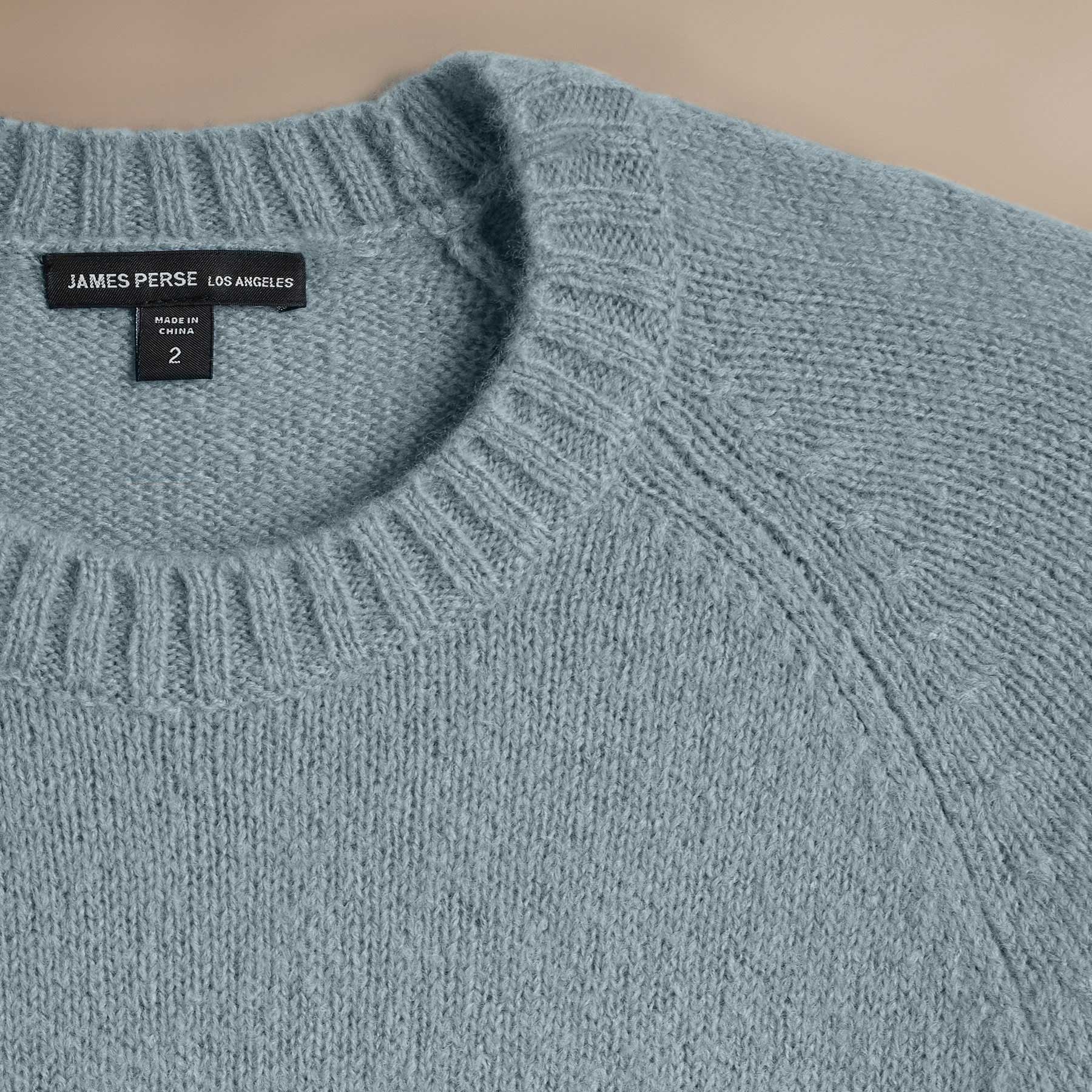 Lightweight Textured Cashmere Crew Neck Sweater in Azure Blue | Soft & Warm Winter Pullover for Women | Perfect for Office, Casual Outfits & Holiday Gatherings