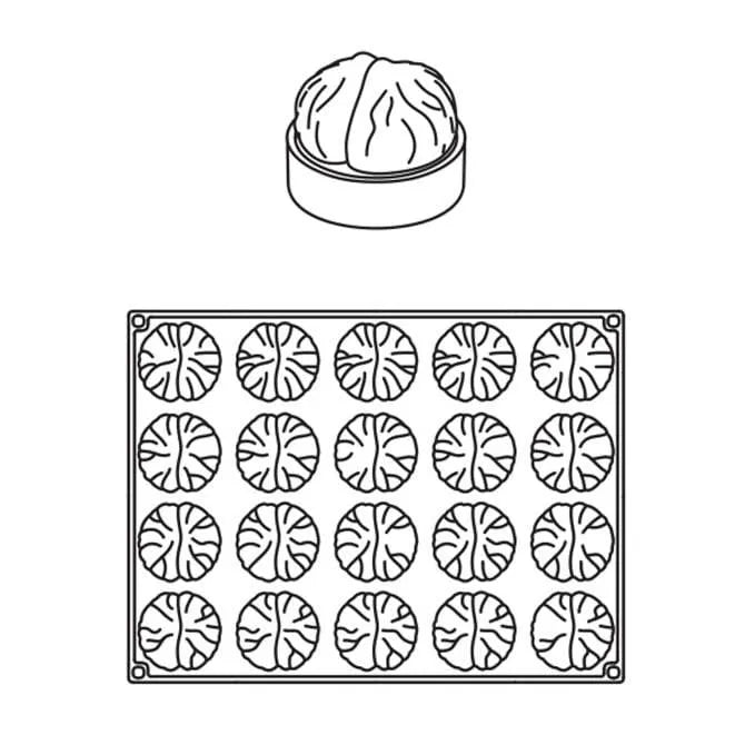 Pavoflex Marron 20 Forms Cedric Grolet - Premium Pastry Molds for Professional Bakers & Home Chefs - Perfect for Macarons, Chocolates & French Desserts