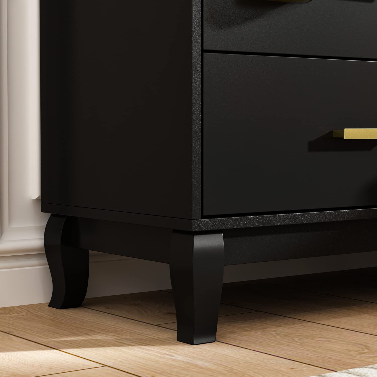 AIEGLE 6-Drawer Wooden Dresser with Sturdy Wood Legs - 47.2