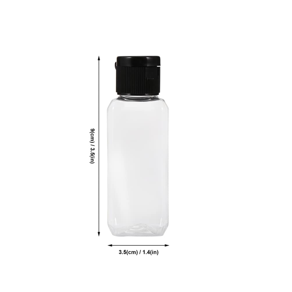 EXCLUZO 20 Pack Clear Travel Bottles 50ml - Leak-Proof Flip Top Refillable Toiletry Containers for Shampoo, Lotion, Conditioner & Cosmetics | Perfect for Air Travel, Gym, Camping & Vacation Essentials