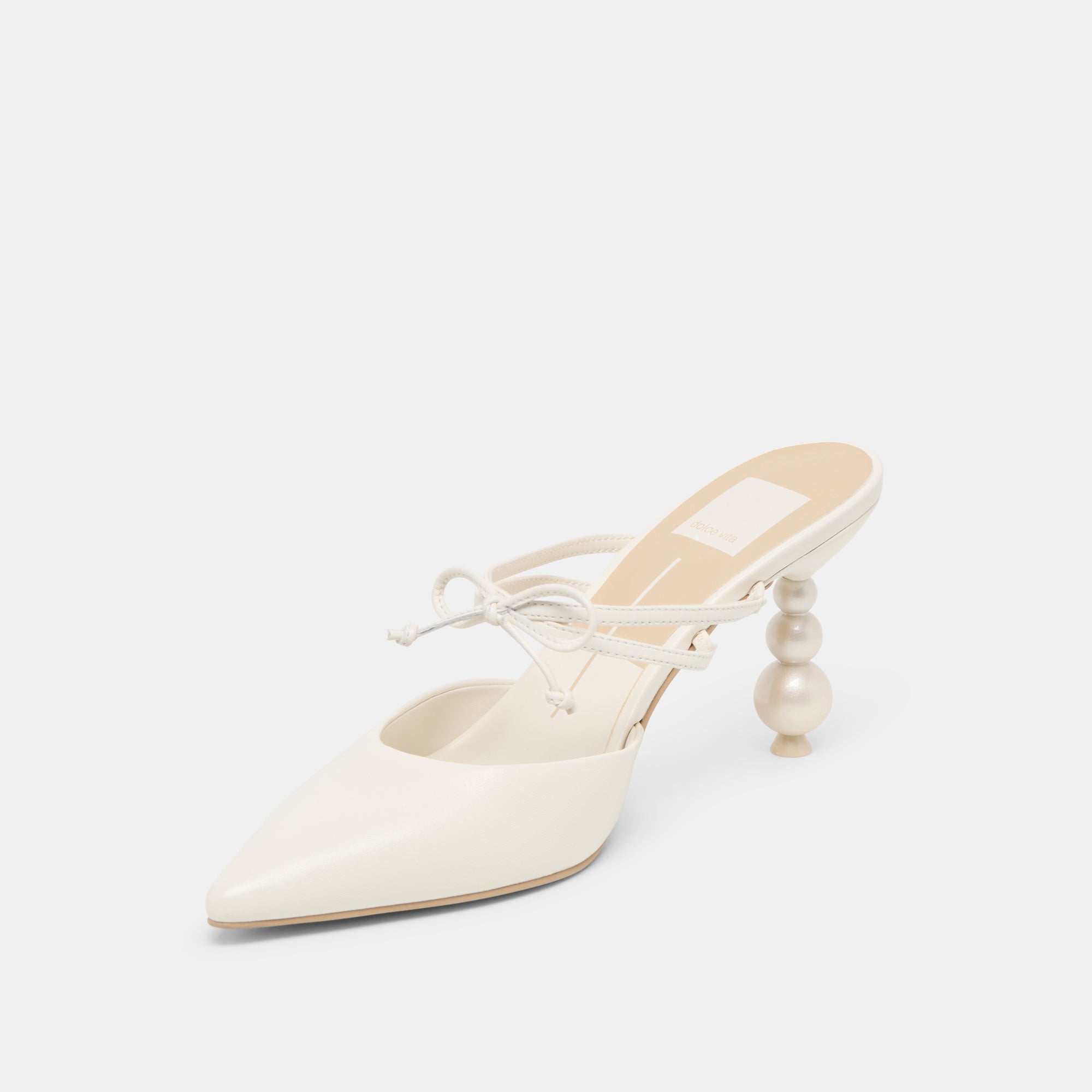 Klaire Pearl Heels - True White Genuine Leather Women's Dress Shoes for Weddings, Parties & Special Occasions
