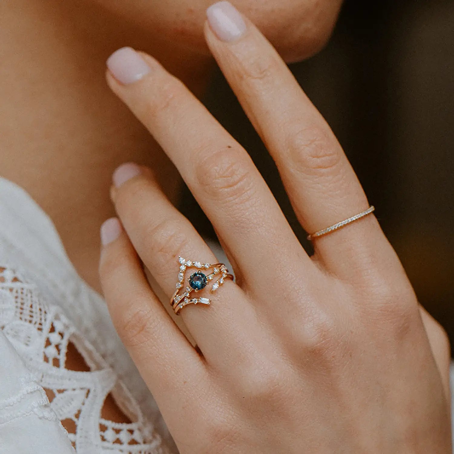 14K Yellow Gold Union of Bliss Ring with White Diamonds - Elegant Wedding Band, Anniversary Gift for Her, Perfect for Engagements & Special Occasions