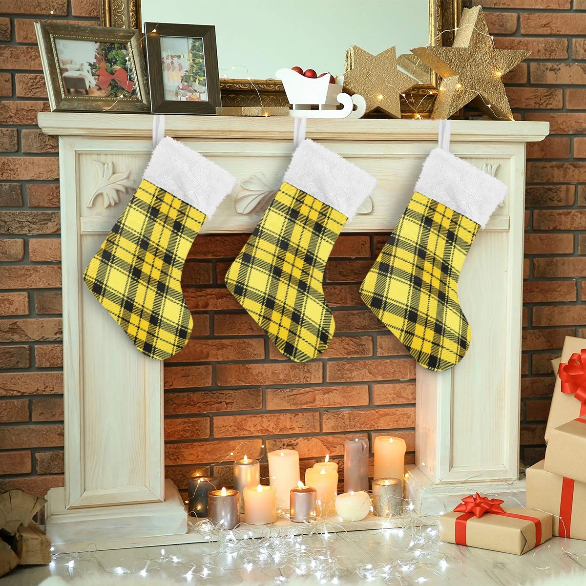 Festive Plaid Christmas Stockings - 17