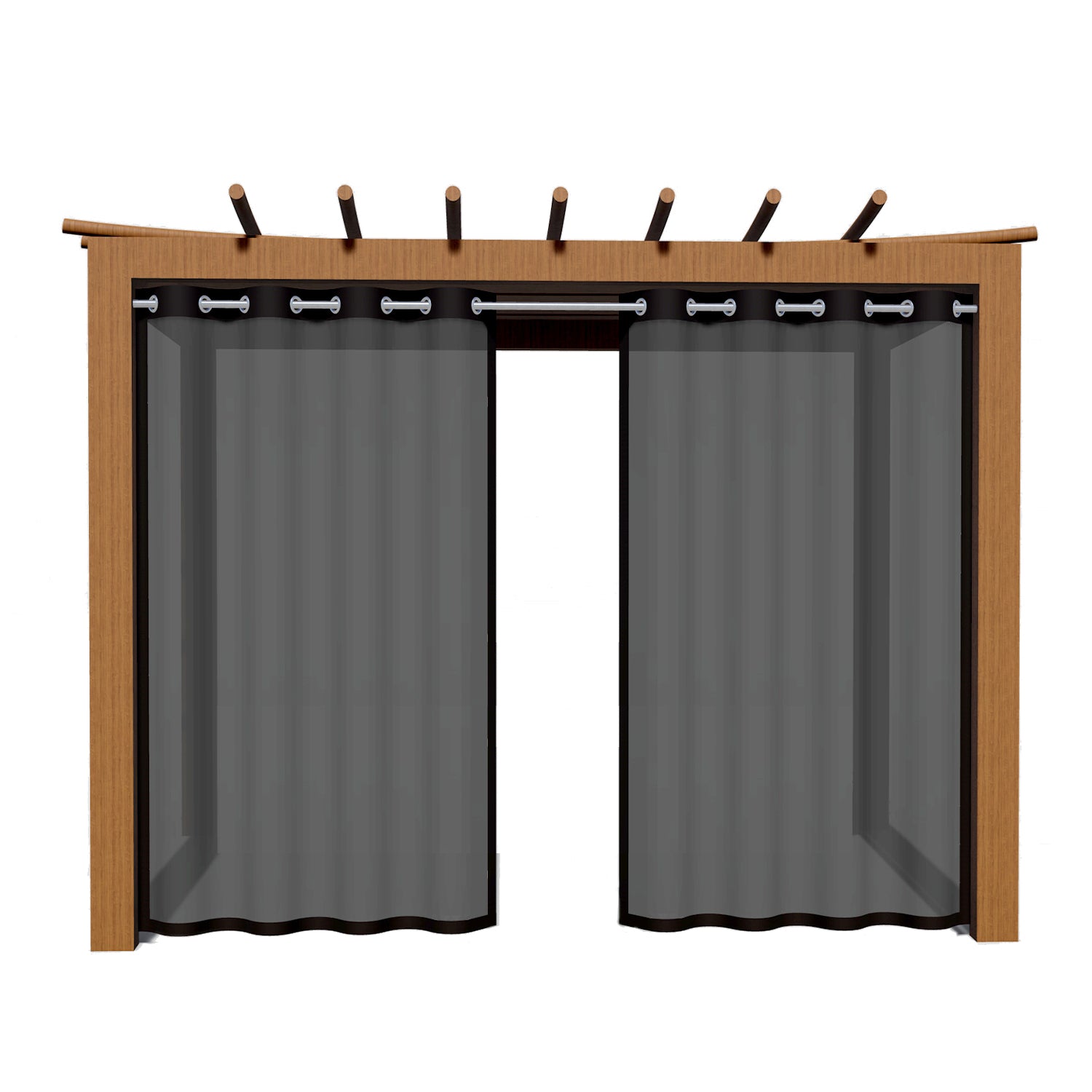 Waterproof Sun Blocking Patio Privacy Curtains with Grommets - UV Protection Outdoor Drapes for Gazebo, Porch, Pergola & Cabana (1 Panel) - Perfect for Backyard, Poolside & Outdoor Lounge Areas