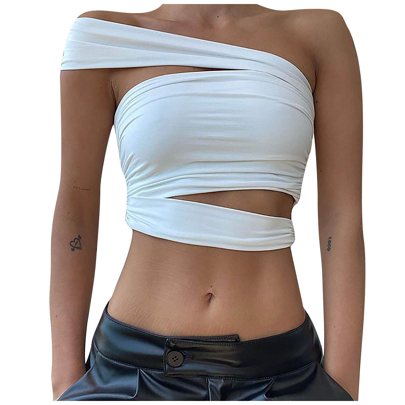 Women's Solid Shoulder Summer Tops - Casual Sleeveless Vest & Blouse Set with Shorts | Perfect for Beach Outfits, Vacation Wear & Summer Fashion